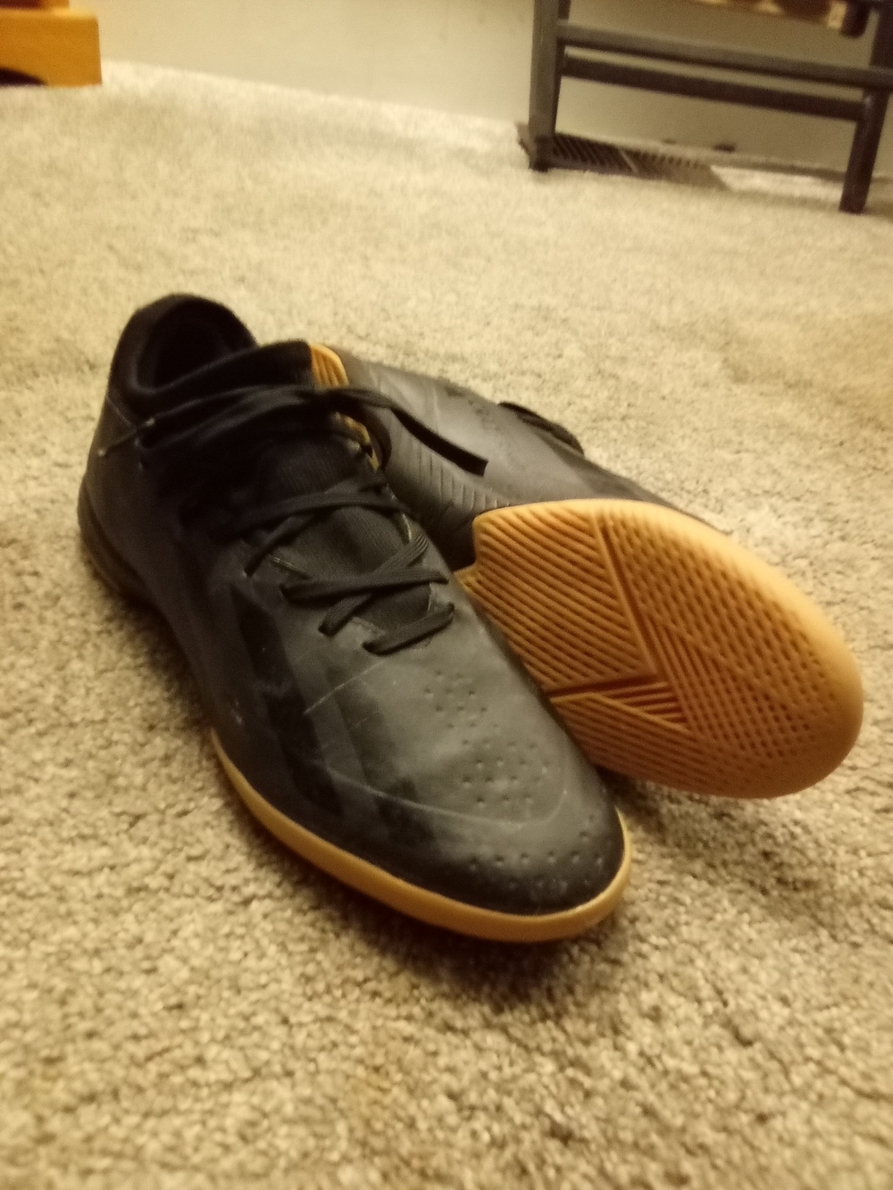 adidas Originals Black and Gum Indoor Athletic Shoes